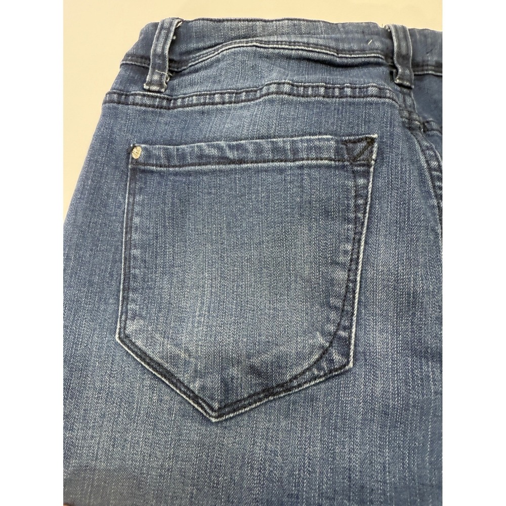 Kensie Jeans Womens Dark Wash Cuffed Bermuda Denim Shorts Size 10/30 Stretch - Picture 10 of 15